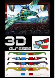 Pair Red Cyan Blue 3D Glasses 3 D Dimensional  
