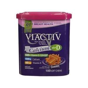 Viactiv Calcium Plus D, Caramel, Soft Chews, 60 Count (Pack of 3)