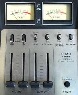 Vintage TEAC 360S Stereo Cassette Deck Player Recorder  
