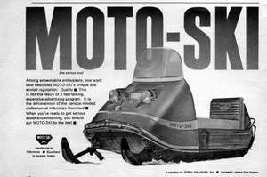 1969 Moto Ski Snowmobile Original Ad  