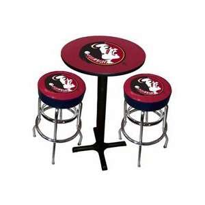  Florida State Seminoles Varsity Black Pub Table with Two 
