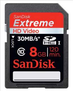 8GB San Disk Extreme SD HC Secure Digital Memory Card  
