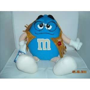  M&Ms Blue Hippie Large Plush Toy New Without Tag 15 