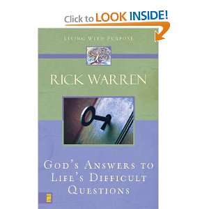 com Gods Answers to Lifes Difficult Questions (Living with Purpose 