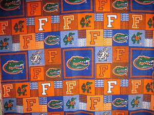 ALL OVER U. OF FLORIDA GATORS fleece counch blanket  