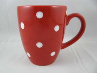 Waechtersbach Red w/ White Polka Dot Caffe Latte Mug  