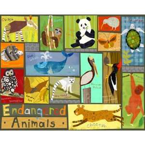  Endangered Animals Canvas Reproduction