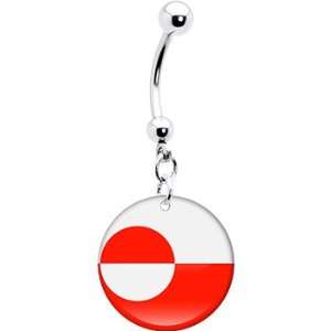 Greenland Flag Belly Ring