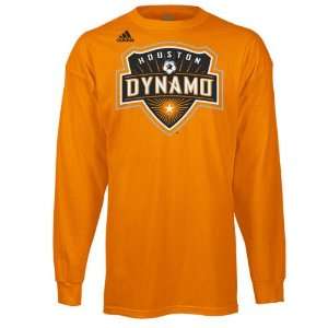  Houston Dynamo Orange adidas Team Logo Long Sleeve T Shirt 