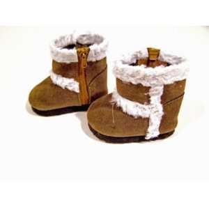  American Girl Doll Clothes Brown Sherpa Boots Toys 