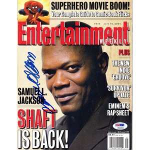  Samuel Jackson Autographed Signed Shaft Magazine & Proof 