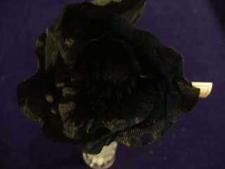 Vintage Millinery Flower Hat Open Poppy Black 3 NS  
