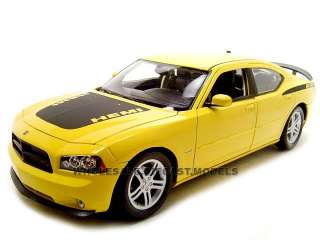 2006 DODGE CHARGER DAYTONA R/T YELLOW 1/18 DIECAST MODEL CAR BY WELLY 
