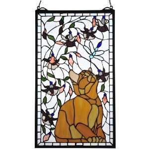   Tiffany Rectangular Stained Glass Window Pane f