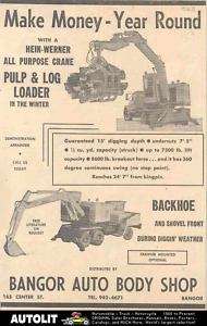 1963 Hein Werner Logging Crane Truck & Backhoe Ad  