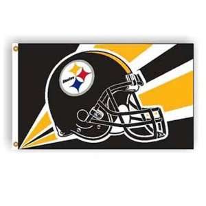  Pittsburgh Steelers NFL Helmet Design 3x5 Banner Flag by 