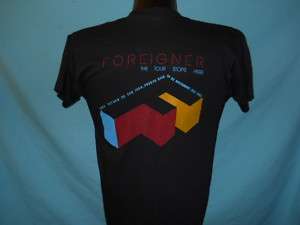 vintage FOREIGNER TOUR STOPS HERE TETUAN 1985 t shirt S  