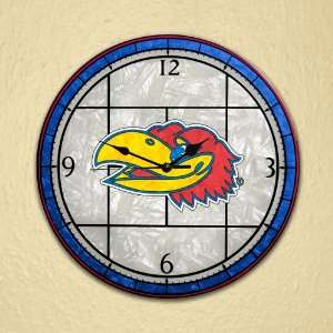  University of Kansas Art Glass Clock