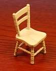 Dollhouse Miniature White Painted Wood Chair