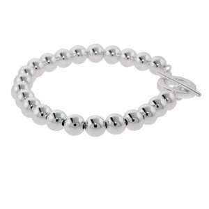  8mm Sterling Silver Toggle Bead Bracelet Eves Addiction 
