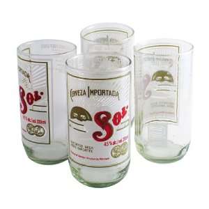  Recycled Sol Cactus Tumbler Glasses (Set of 4) Kitchen 