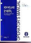   Holland 210TL Loader Operators Manual For T1010 T1030 T1110 Tractor