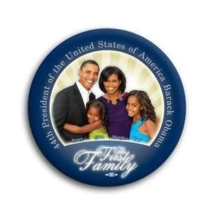  44th President First Family Obama Photo Button   3 