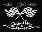 Smoke 14 Tony Stewart Nascar Die Cut Vinyl Decal Stickr