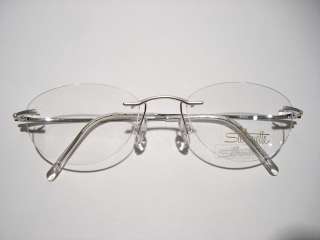 New SILHOUETTE Rimless Eyeglasses M 6483 6050 silver   
