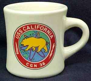 US Navy Ceramic USS California CGN 36 Mug Cup  