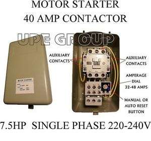 New Magnetic Motor Starter Control 7.5hp 1PH 40A  