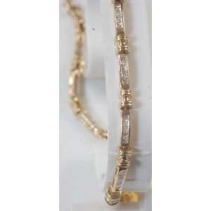  Diamond &14k Yellow Gold Ladies Tennis Bracelet, Jewelry