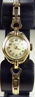   Antique 14K Gold Ladies CROTON Swiss Watch, 10K GF Speidel Band  