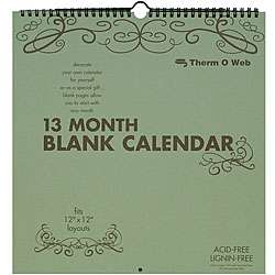 Blank DIY 13 month Calendar Layouts  