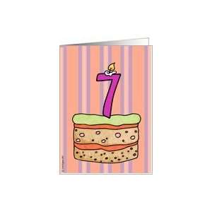  birthday   cake & candle 7 Card Toys & Games