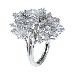   2ct TDW Diamond Estate Ballerina Ring (H I, SI3)  