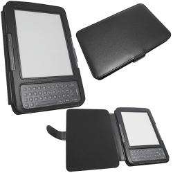 Skque Kindle 3G Wi Fi Black Leather Case  
