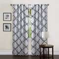 White Cotton Black Bamboo Curtain (47.2 in. x 90.6 in.) (Indonesia 