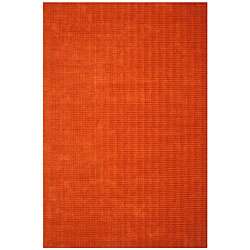 Hand tufted Pulse Orange Wool Rug (5 x 8)  