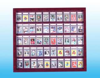 cherry 50 cards graded card wall mount case  