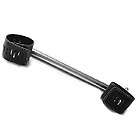 Black Leather Ankle Cuff Spreader Stainless Steel Bar