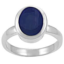 Sterling Silver Oval shaped Lapis Ring  