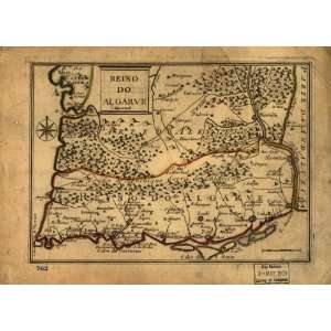  1730 1774 map Algarve, Portugal