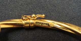 Vintage 14k Gold Italian Twisted Wire Bangle Bracelet  