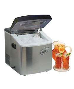 Stainless Steel Portable Ice Maker with LCD Display  