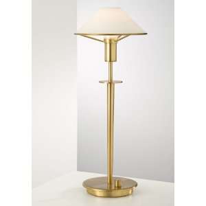   Holtkoetter Antique Brass True White Glass Desk Lamp