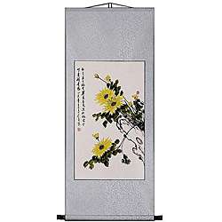 Chrysanthemum Wall Art Scroll Painting (China)  