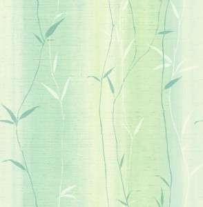 Wallpaper Aqua Teal Blue Green Bamboo Leaf Stripe  