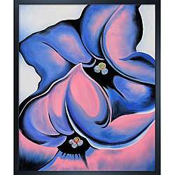 Georgia OKeeffe Purple Petunia Framed Canvas Art  