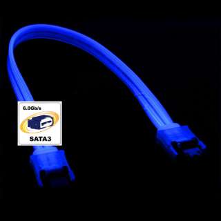 UV Blue 10 SATA Serial ATA II & III Data Cable 6Gb/s  